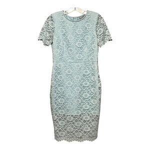 asos design premium occasion lace midi dress ASOS DESIGN lace pencil midi dress with lace trim in rose